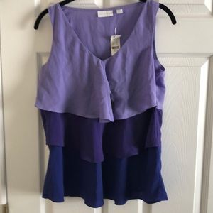 NWT Sleeveless Layered Top